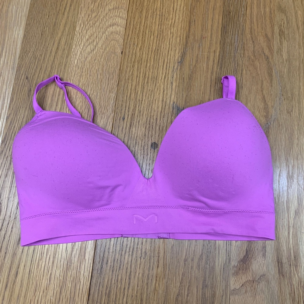 Maidenform Womens Purple Wirefree Comfort Bra MBT110 Size Large L Seamless